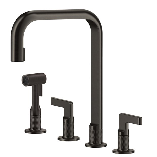 Смеситель для кухни Gessi INCISO                                                    
                            58703#707 цвет-Black Metal Brushed PVD 58703#707