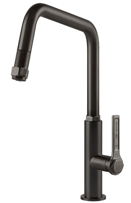 Смеситель для кухни Gessi OFFICINE                                                    
                            60053#707 цвет-Black Metal Brushed PVD 60053#707