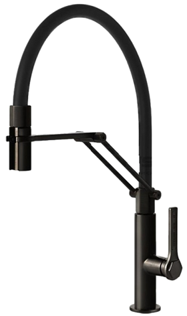 Смеситель для кухни Gessi OFFICINE                                                    
                            60055#707 цвет-Black Metal Brushed PVD 60055#707