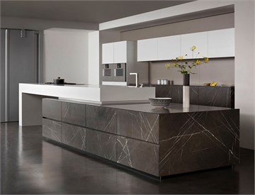 Кухонная мебель Eggersmann Unique                                                    
                             limestone grafite brown, corian glacier white Кухонная мебель Eggersmann Unique                                                    
              