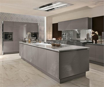 Кухонная мебель Aster Cucine Luxury Glam                                                    
                             atom grey 67l, e68 rovere termotrattato, glossy steel, marble carrara gioia lucido Кухонная мебель Aster Cucine Luxury Glam                                                    
       
