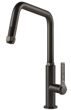 Смеситель для кухни Gessi OFFICINE                                                    
                            60053#707 цвет-Black Metal Brushed PVD 60053#707