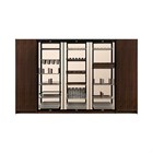 Кухонная мебель Eggersmann Vancouver & Turn element                                                    
                            MK4 (345885 + 345886) 3525 eucalyptus, стекло bronze 983, laminate dark grey, профиль черный Кухонная мебель Eggersmann Vancouver & Turn element                                                 