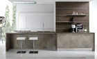 Кухонная мебель Aster Cucine ATELIER                                                    
                             дверки - s51 white/s01 bianco/u27 cemento scuro, топ - u27 cemento scuro/u35 olmo scuro Кухонная мебель Aster Cucine ATELIER                                                    
           