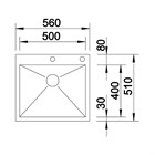 Мойка  Blanco Zerox 500-IF/A                                                    
                            515 640 нержавеющая сталь 515 640