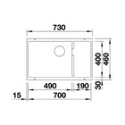 Мойка  Blanco Subline 700-U Level                                                    
                            518395 silgranit puradur, цвет - шампань 518395