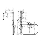 Смеситель для кухни, Hansgrohe, Aqittura M91, цвет-черный матовый 76804670