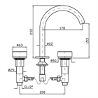 Смеситель для раковины Zucchetti                                                     
                            ZIS6340.C50 ZIS6340.C50