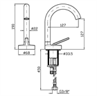 Смеситель для раковины Zucchetti                                                     
                            ZIS1401.C3 ZIS1401.C3