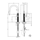 Смеситель для кухни Gessi 316 MECCANICA                                                    
                            60824#727 цвет-браш.латунь PVD 60824#727