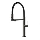 Смеситель для кухни Gessi 316 CESELLO                                                    
                            60214#707 цвет-black metal brushed PVD/шланг-черный 60214#707