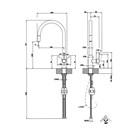 Смеситель для кухни Gessi HELIUM                                                    
                            60077#149 цвет-finox brushed nickel 60077#149