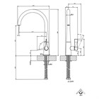 Смеситель для кухни Gessi                                                     
                            17151#149 цвет-finox brushed nickel 17151#149