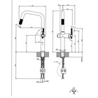 Смеситель для кухни Gessi                                                     
                            60652#299 цвет-черный матовый 60652#299