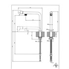Смеситель для кухни Gessi OFFICINE V                                                    
                            60201#031 хром, рычаг красный 60201#031