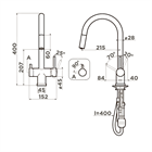 Смеситель для кухни Omoikiri AKITA-S-C                                                    
                            4994330 хром 4994330