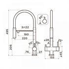 Смеситель для кухни Omoikiri KANTO-GB                                                    
                            4994356 цвет-графит, шланг-черный 4994356