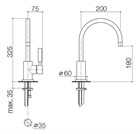 Смеситель для кухни Dornbracht Tara classic                                                    
                            33800888-00 хром 33800888-00