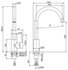 Смеситель для кухни Carlo Frattini Kitchen                                                    
                            F7057INOX нержавеющая сталь F7057INOX
